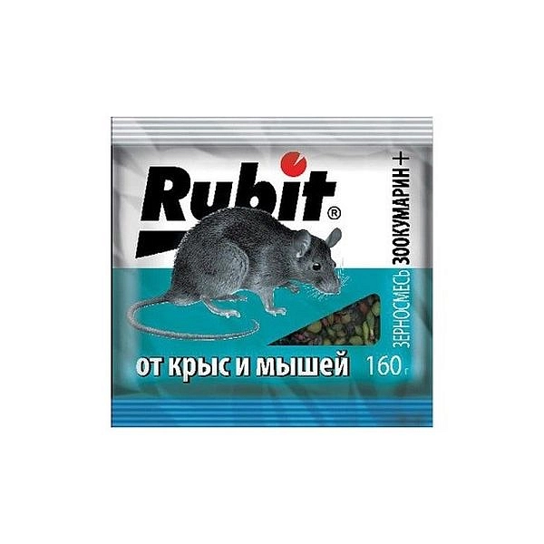Родентицид Rubit зерновая смесь от крыс и мышей